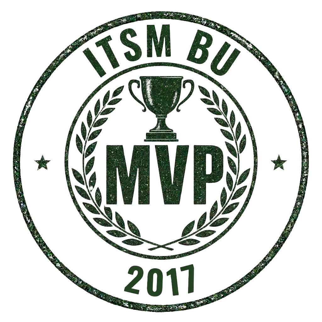 ITSM BU 2017 MVP award badge
